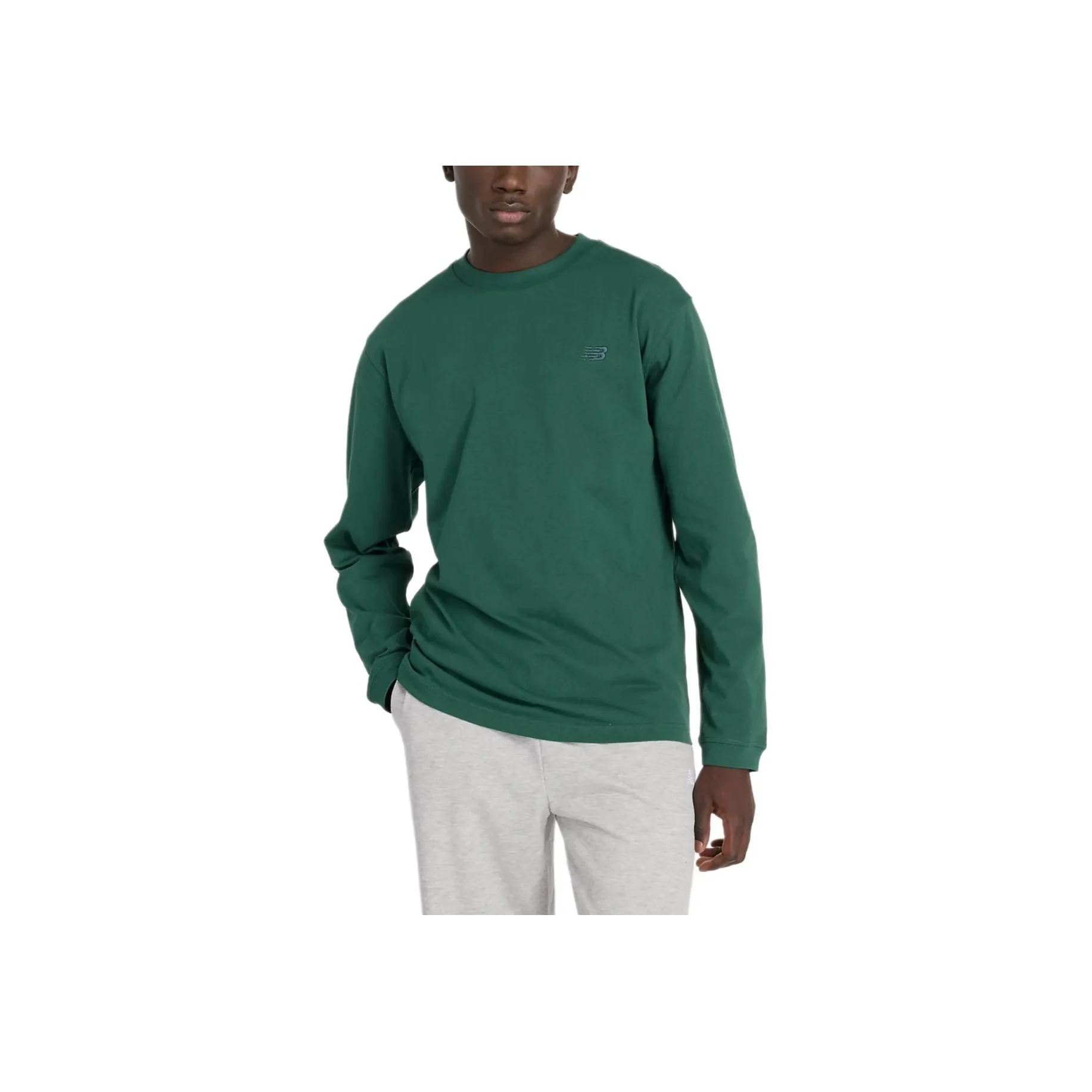 New Balance Athletics Cotton Long Sleeve T Shirt Men's Green