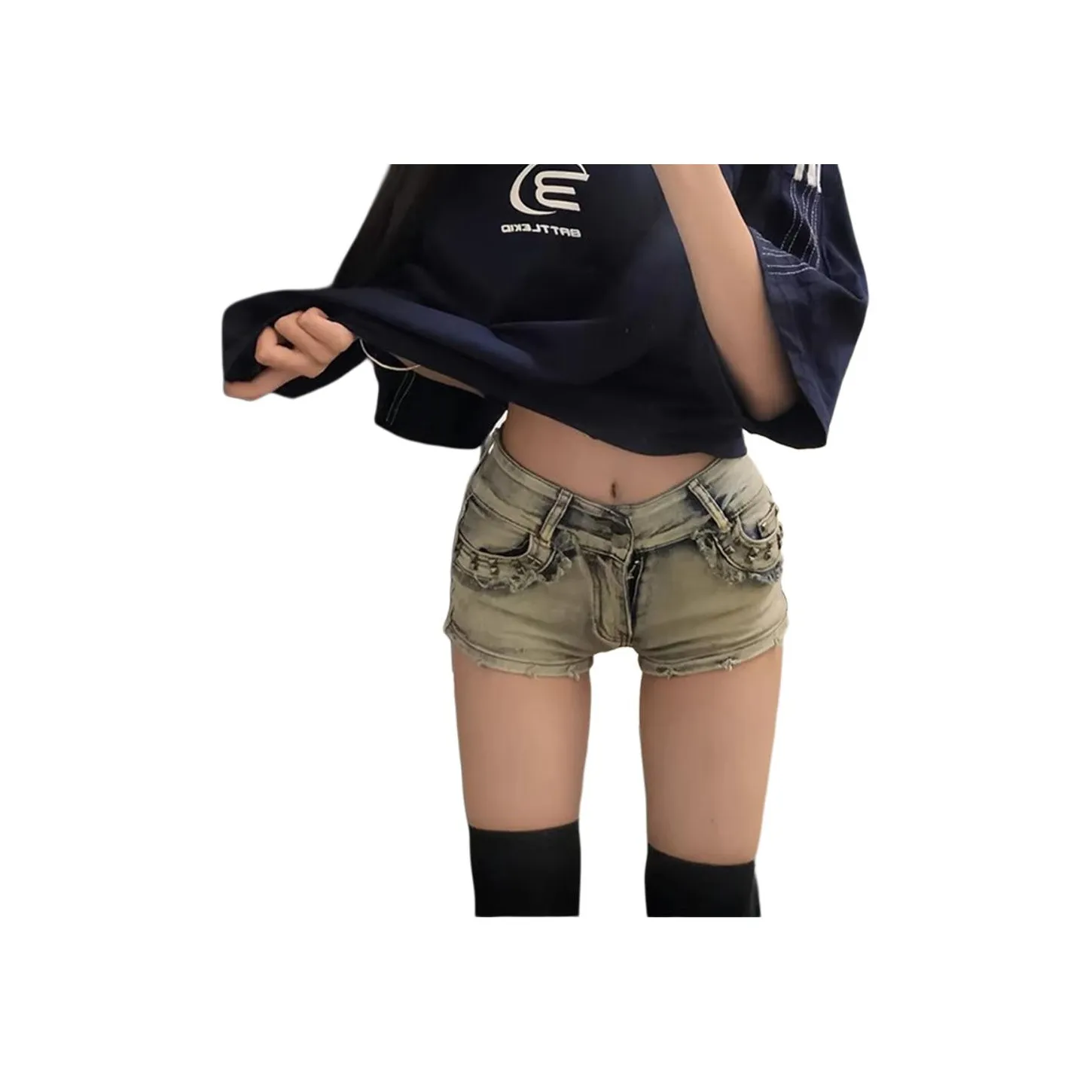 RAMPAGE Denim Shorts Women's Image Color