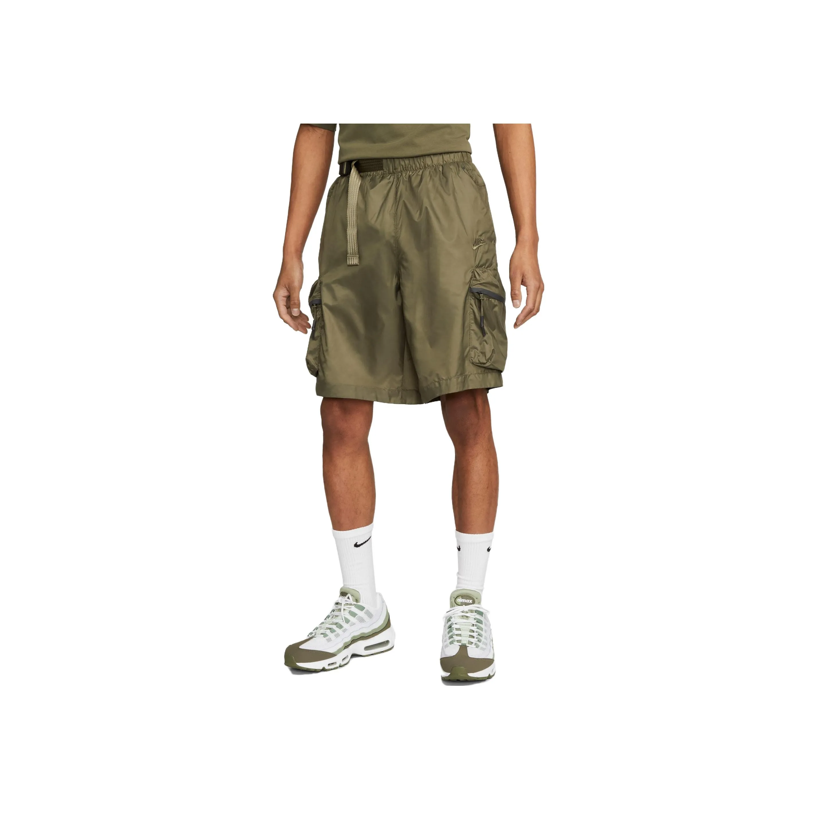 Nike SPORTSWEAR TECH PACK Cargo Shorts Men's Medium Olive Green