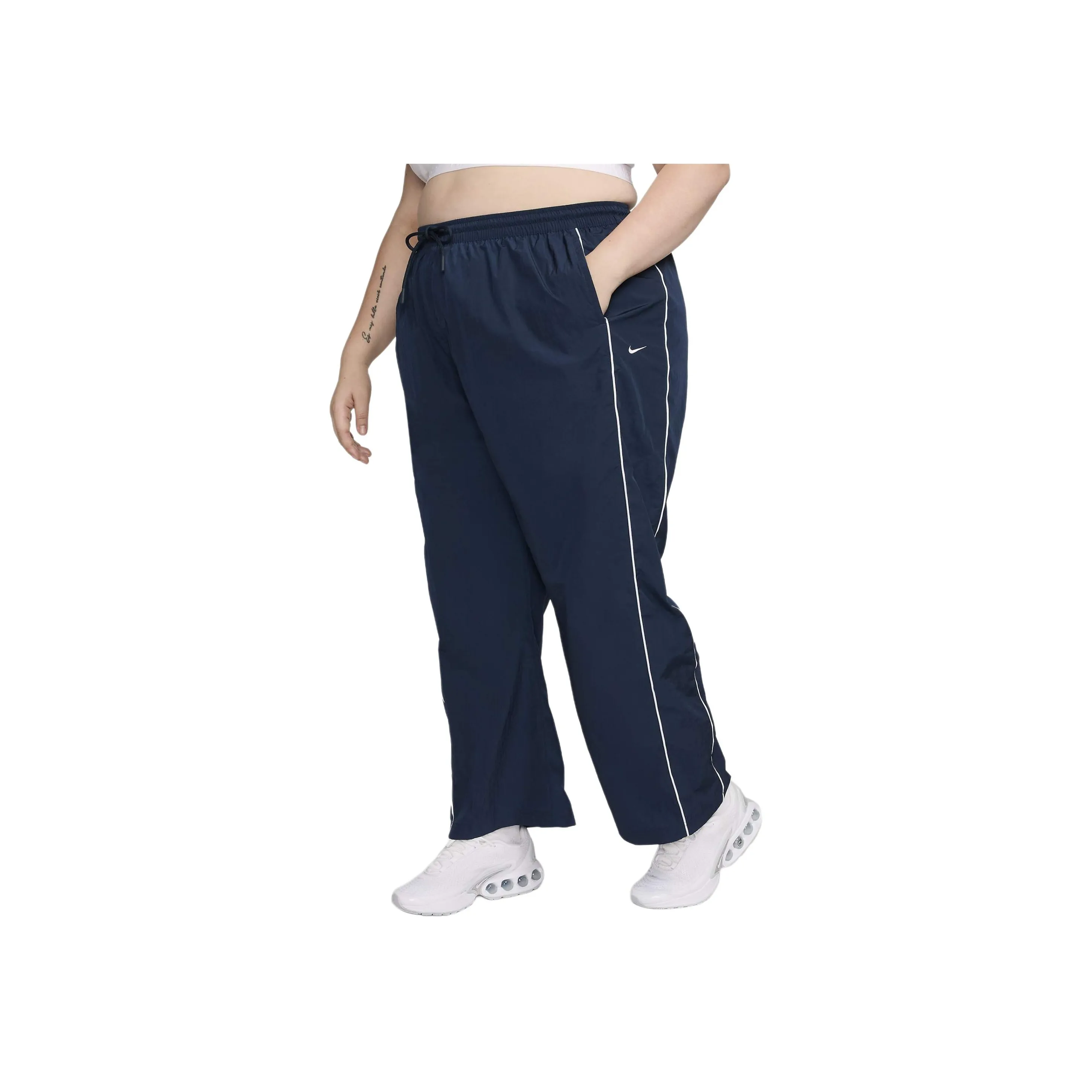 Nike Windrunner Women's High-Waisted Woven Open-Hem Pants Plus Size