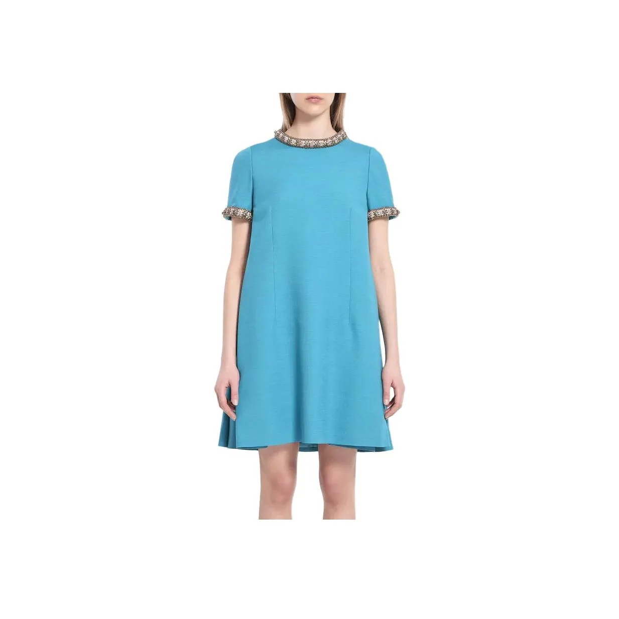 Valentino Short Sleeved Dress Women's Blue