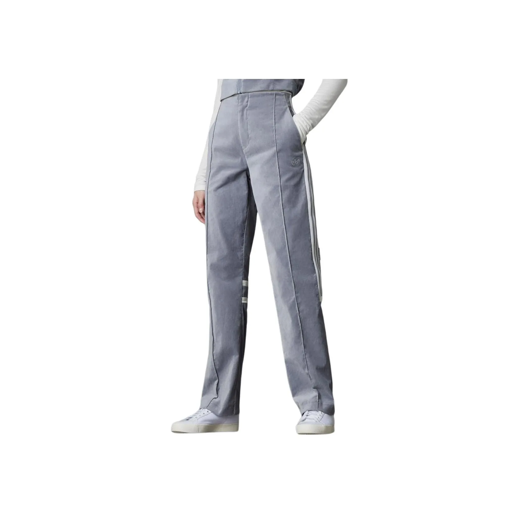 Adidas Originals Casual Pants International Version Women's Light Gray/Pink White