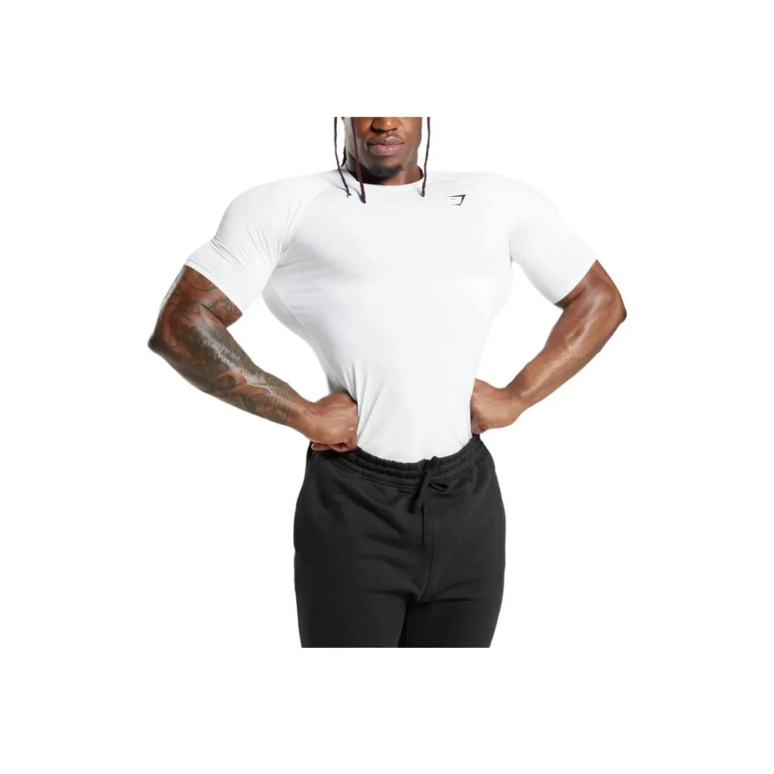 GYMSHARK Fitness Clothing Men's White