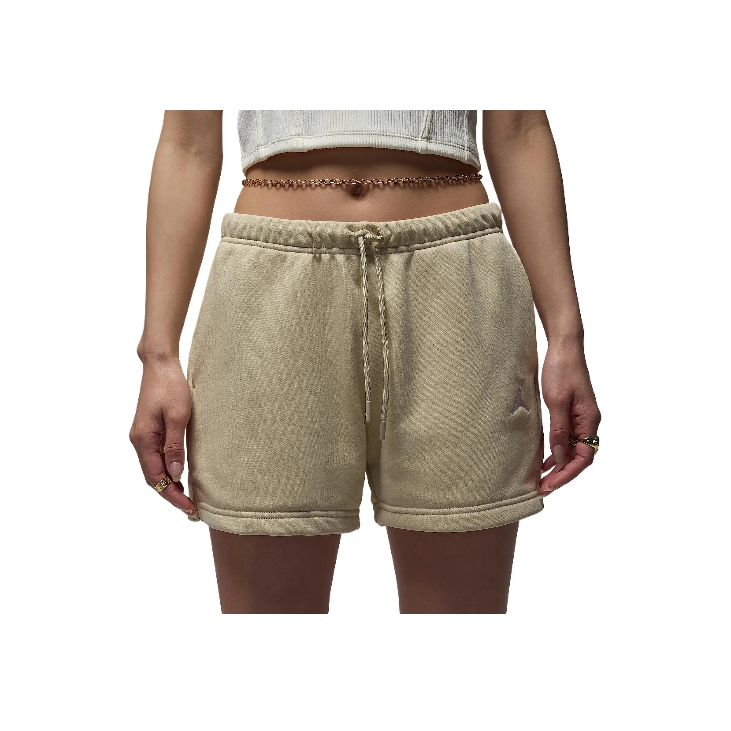 Джордан SS25 Повседневные шорты Женские Ротанг Цвет Белый