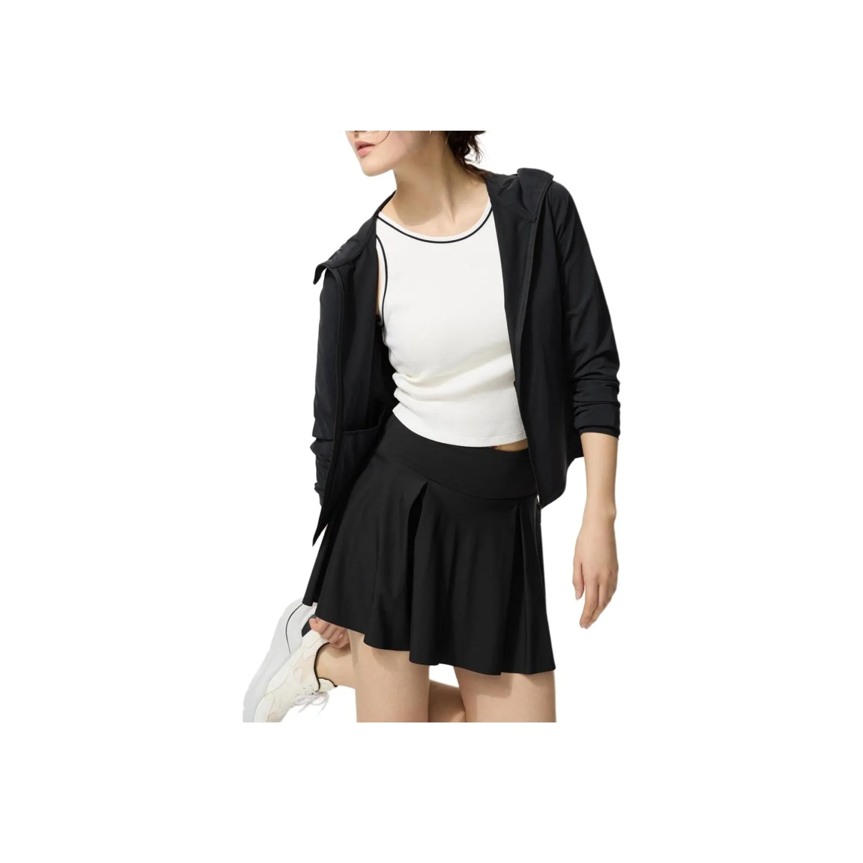 UNIQLO AIRism Mesh Series UV Protection Sun Protection Clothing Women's Black