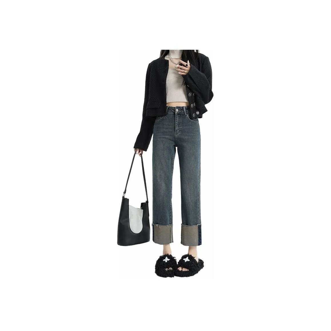 HELEH Jeans Women's Vintage Green