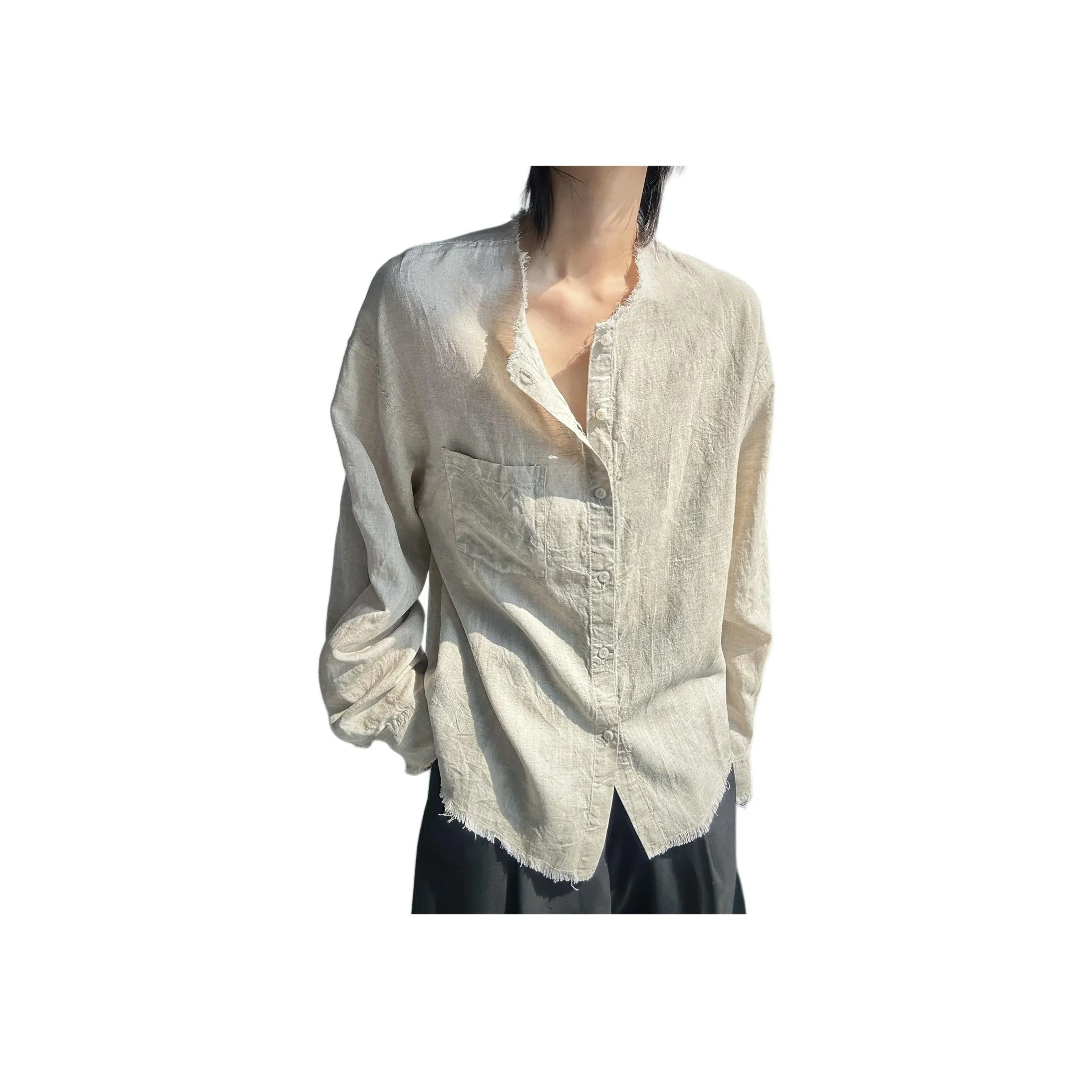 Love Monster Льняная ткань Унисекс Рубашки