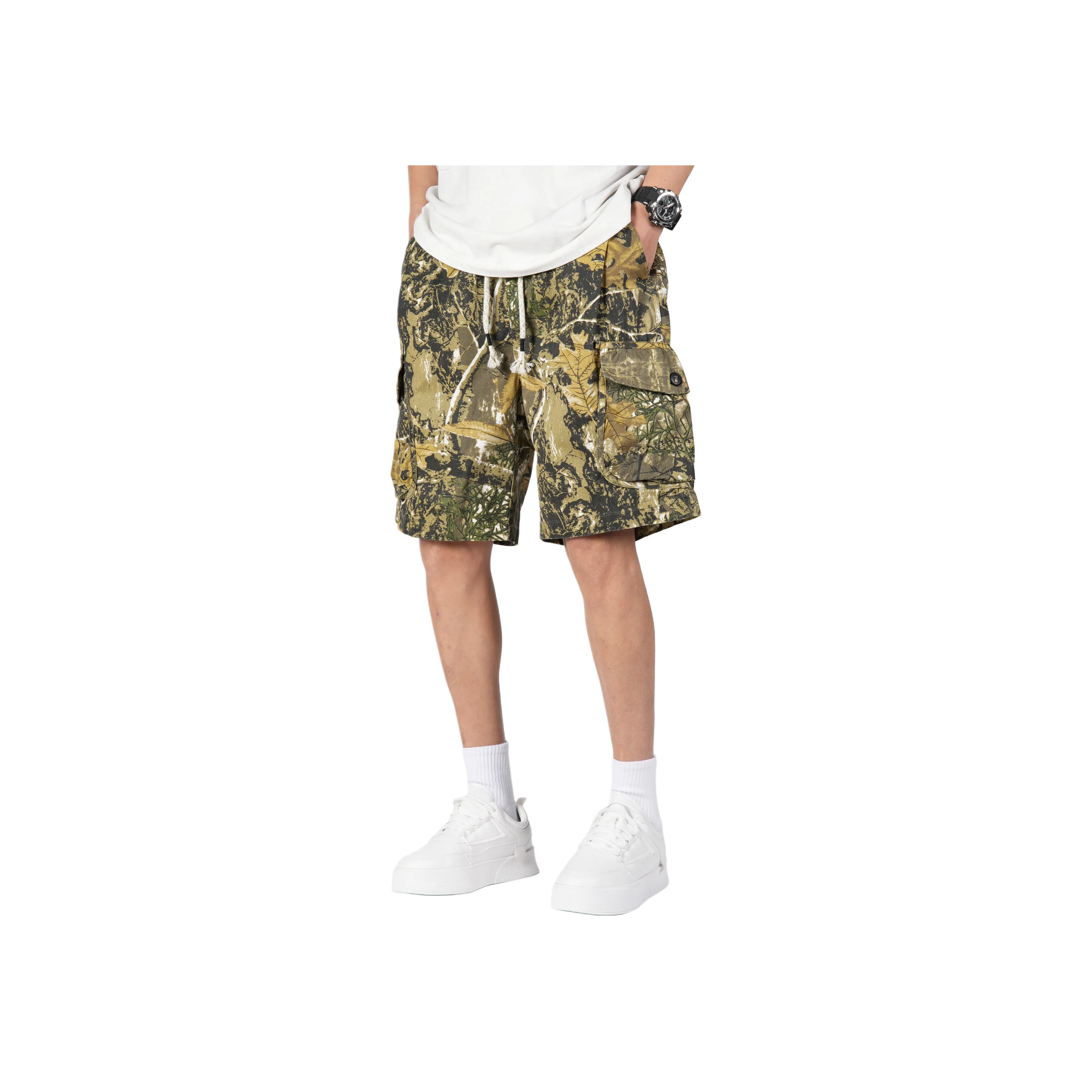 IL SARTO Дерево Ветка Цветочный дизайн Унисекс Повседневные шорты