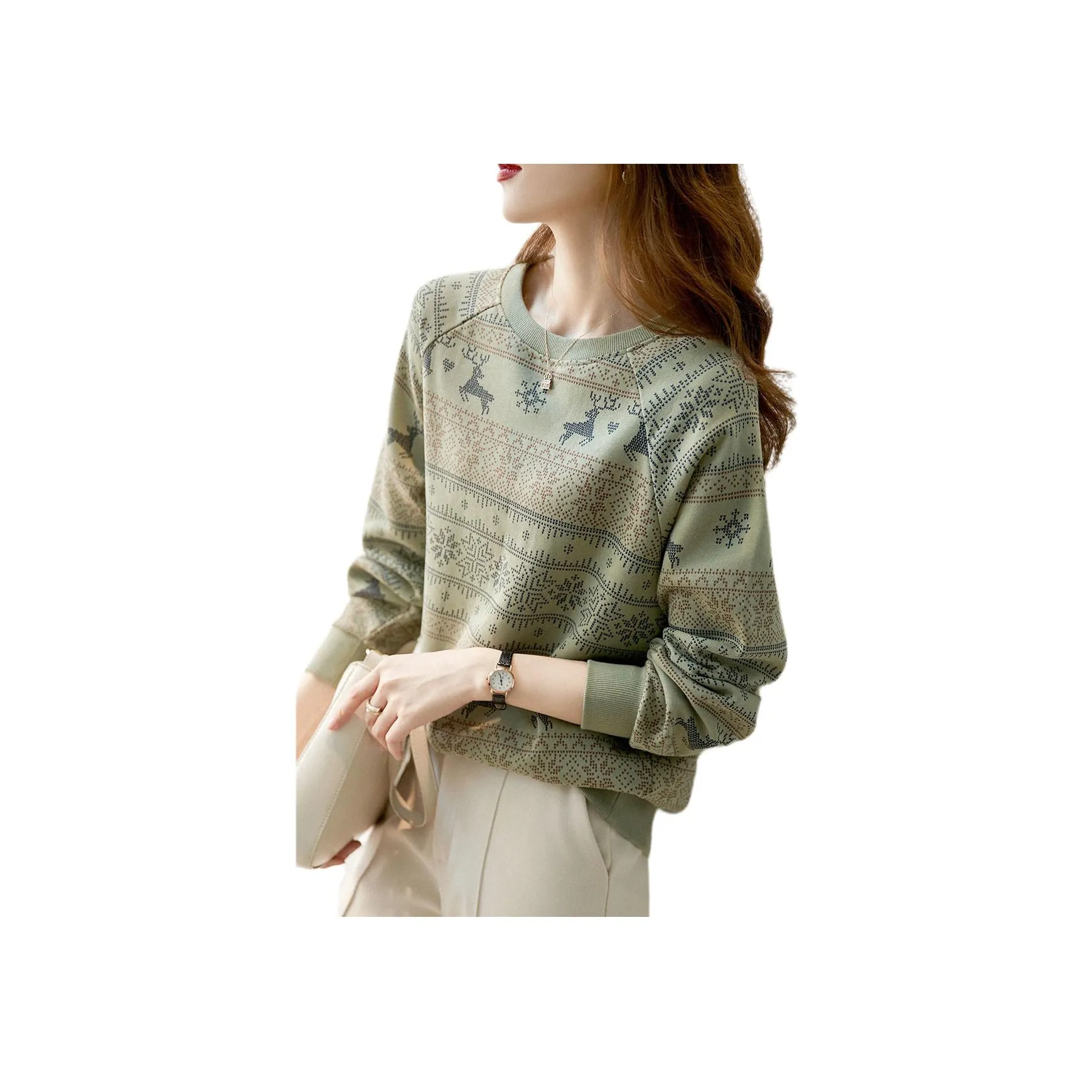 Dme Травяной Зеленый Женский Свитшот