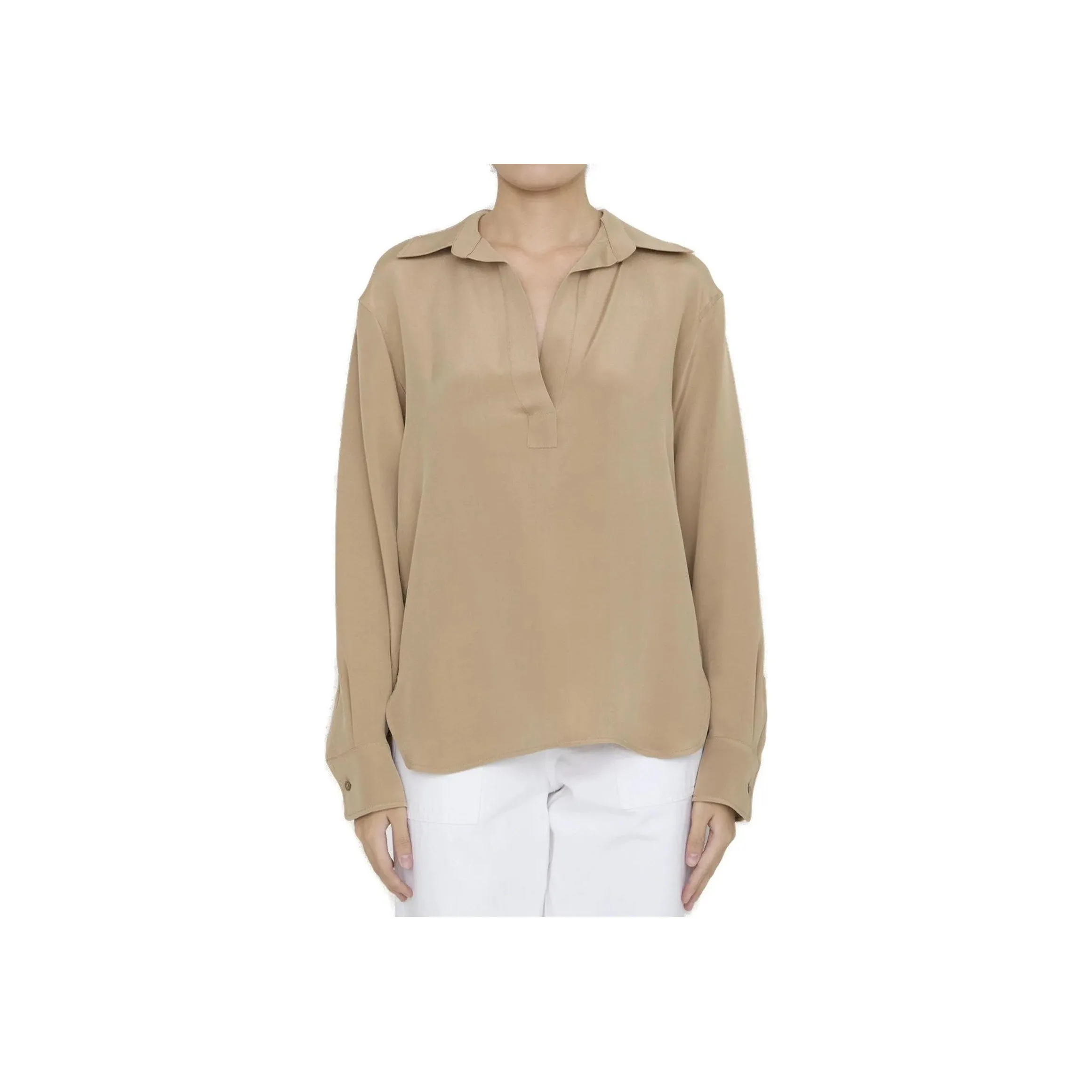 Max Mara Zanzero V Neck Long Sleeved Shirt
