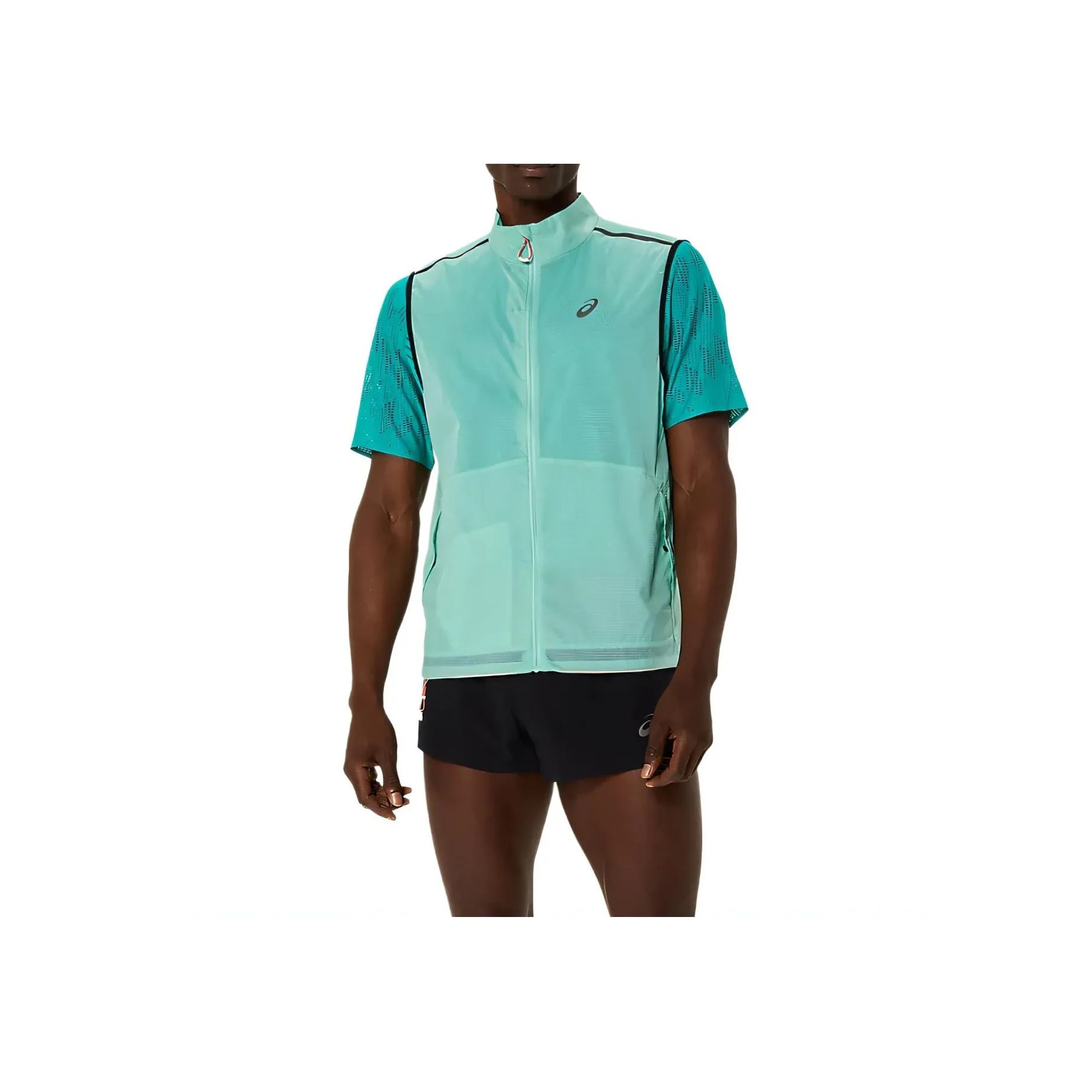 Asics Metarun Упаковочный GILET Жилет Мужской Зеленый