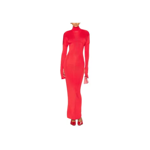 HELSA Red Женские Длинные Рукава Платья