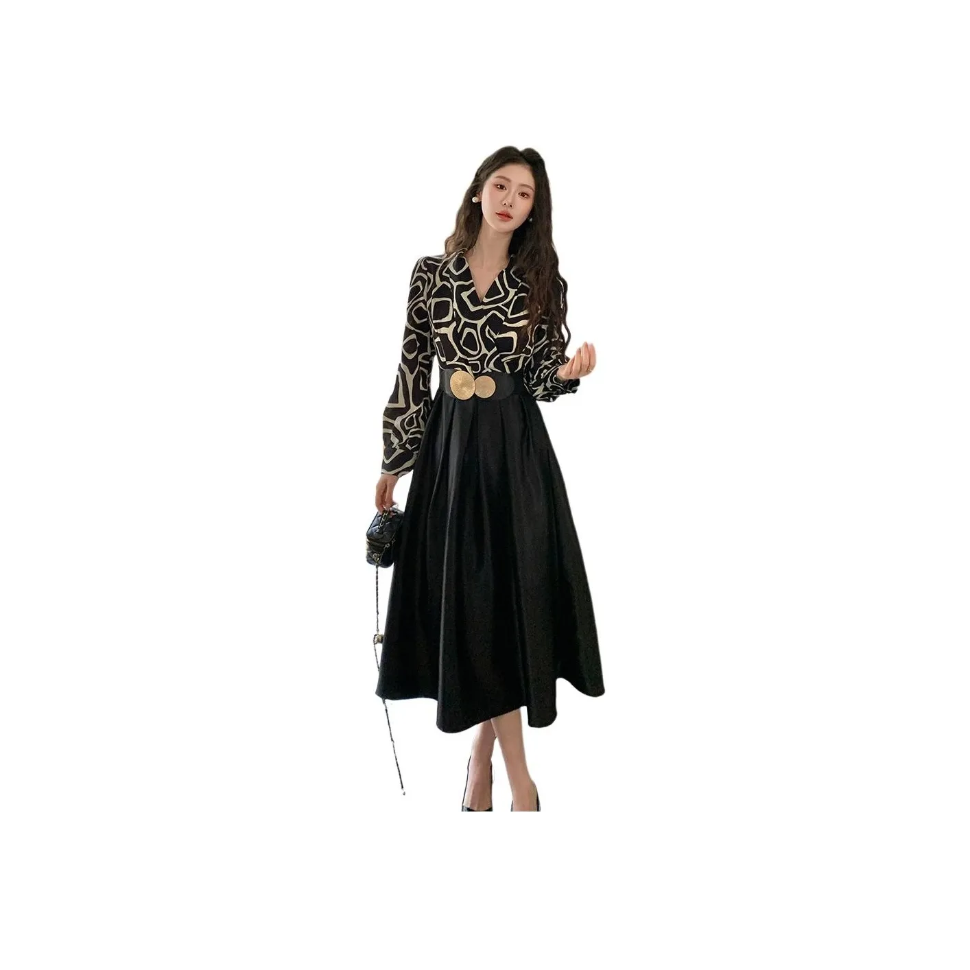 PLANE DRIFT Long Sleeved Dress Women's Black
