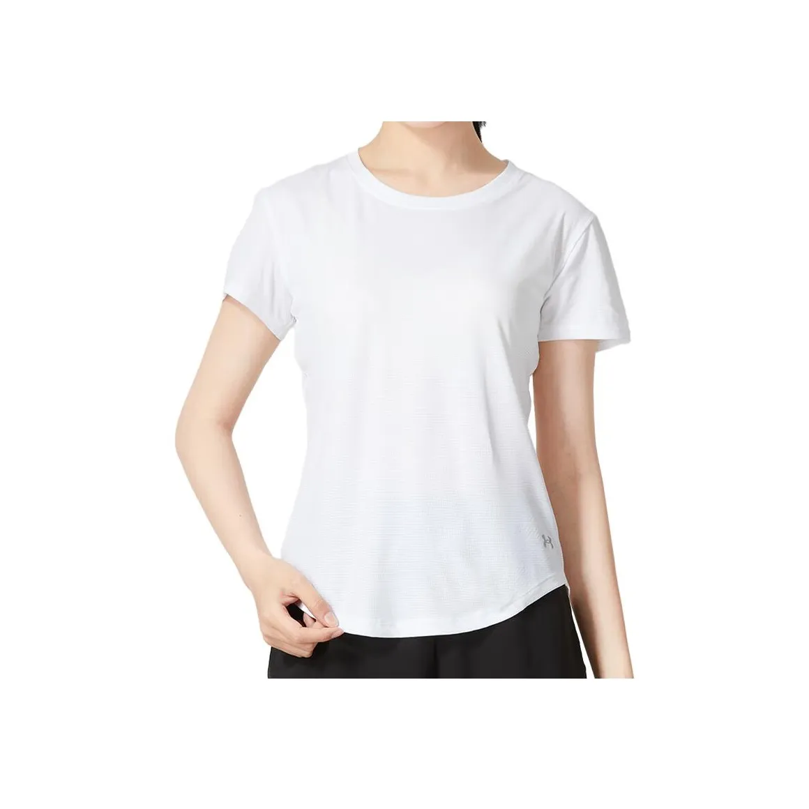 Under Armour Women's Coolswitch Fitted Short Sleeve Running T-shirt White