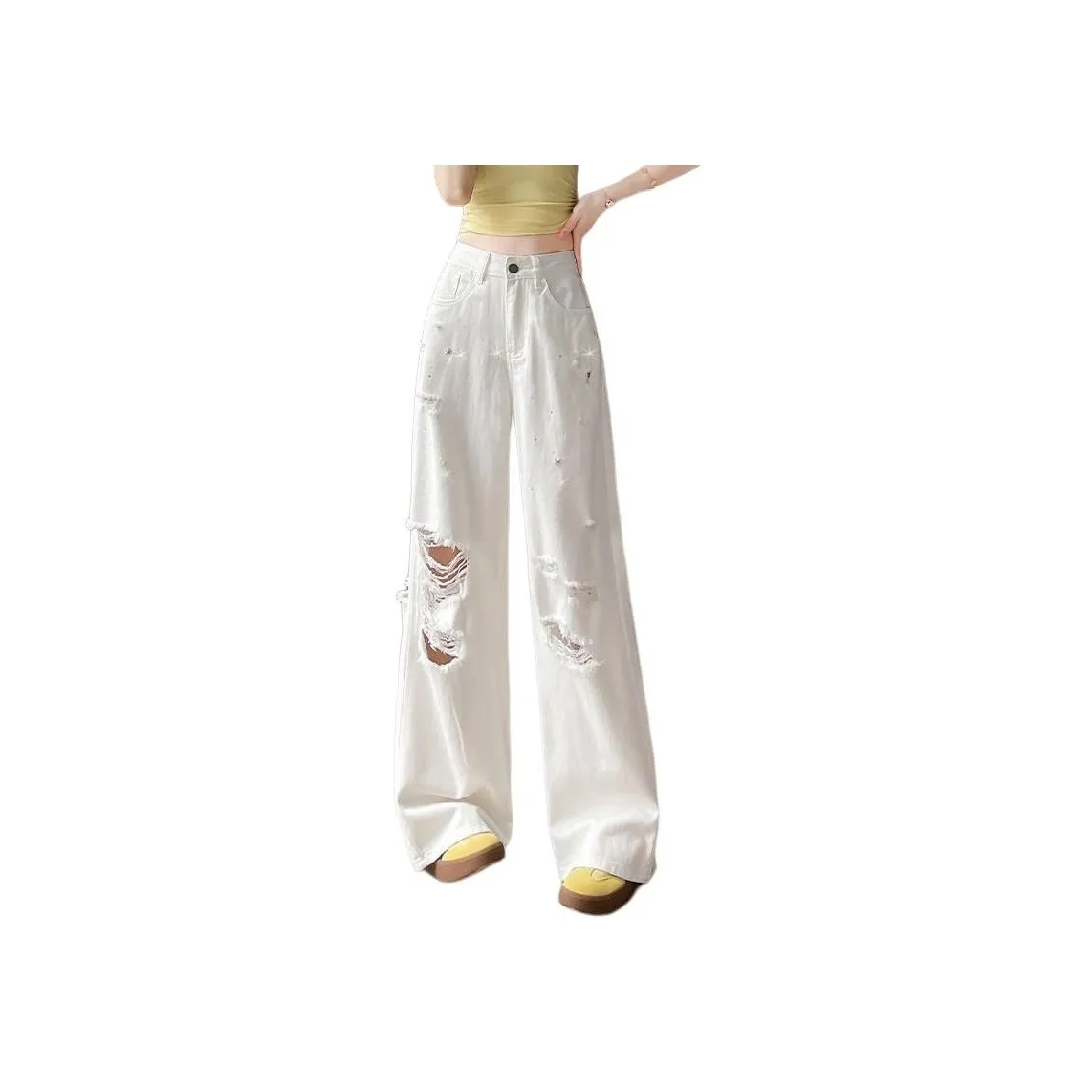 ZCDECO Белый Женские Джинсы