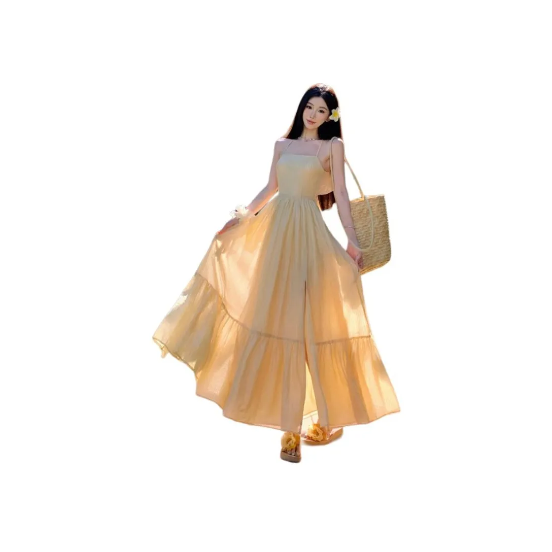 CHARM GLOW Slip Платье Женское Желтое