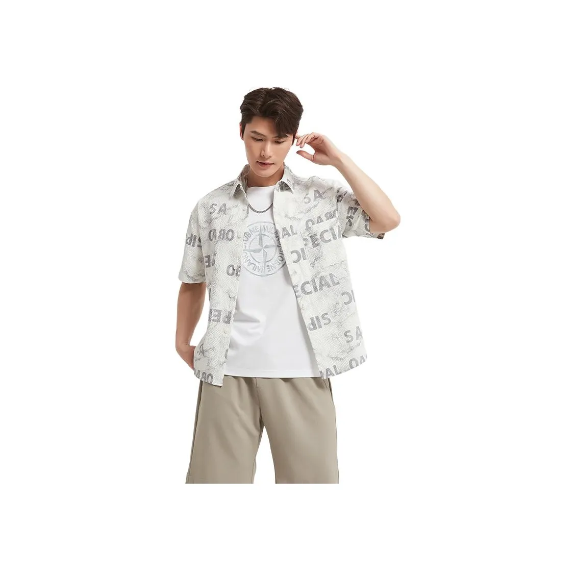 Ancient Shark Бежевый 02122946 Мужская Рубашка