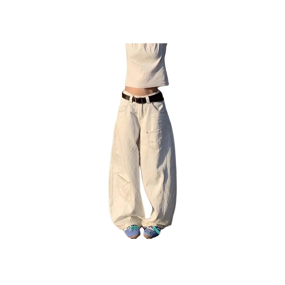 MUCCHIC Белые Женские Джинсы