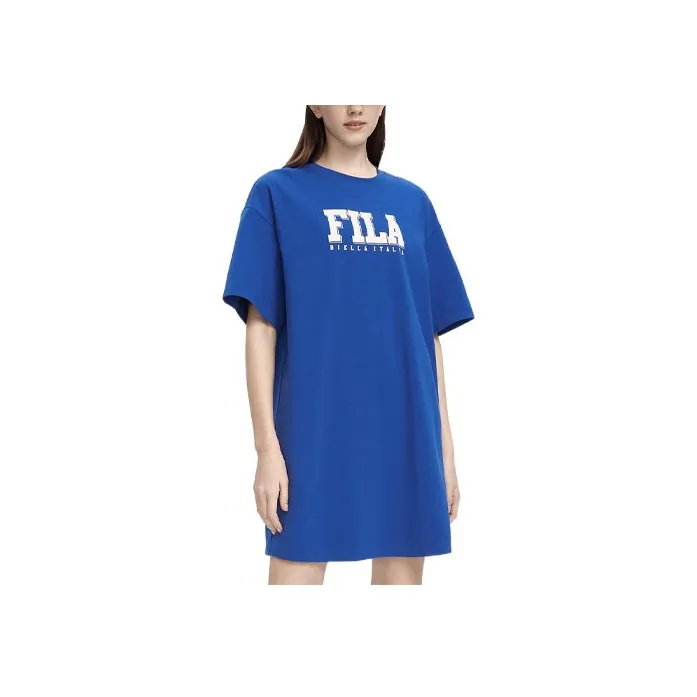 FILA Valentine's Day Collection Short Sleeved Dresses Women's Santorini Blue