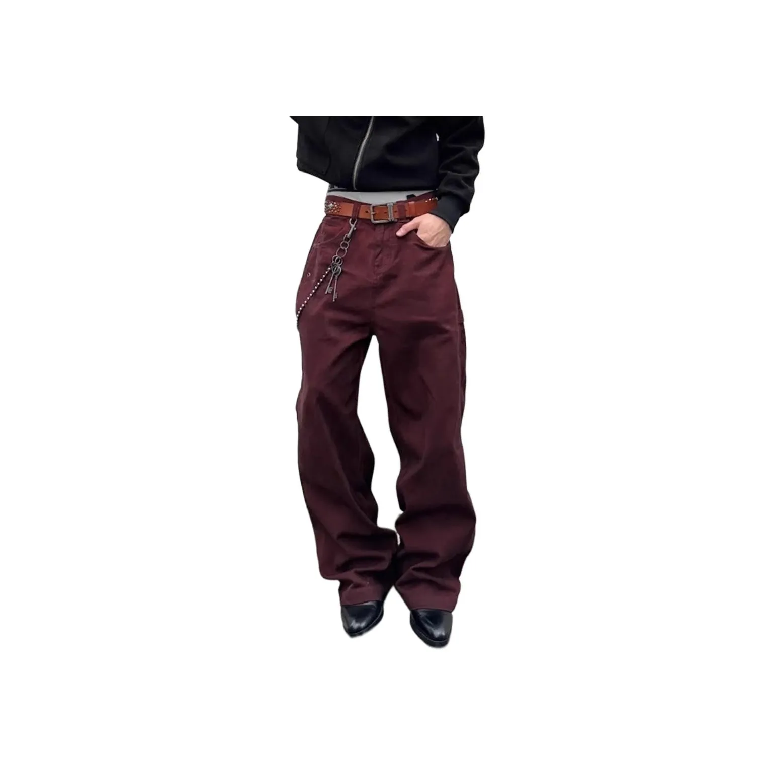 MORii Красные Унисекс Джинсы