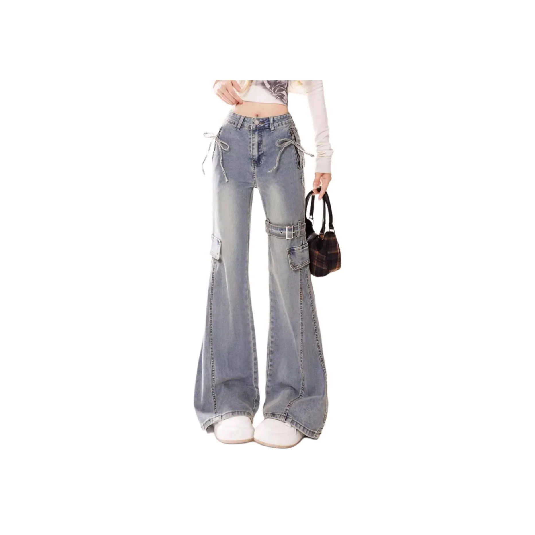 TLONELY1 Винтажные синие женские джинсы