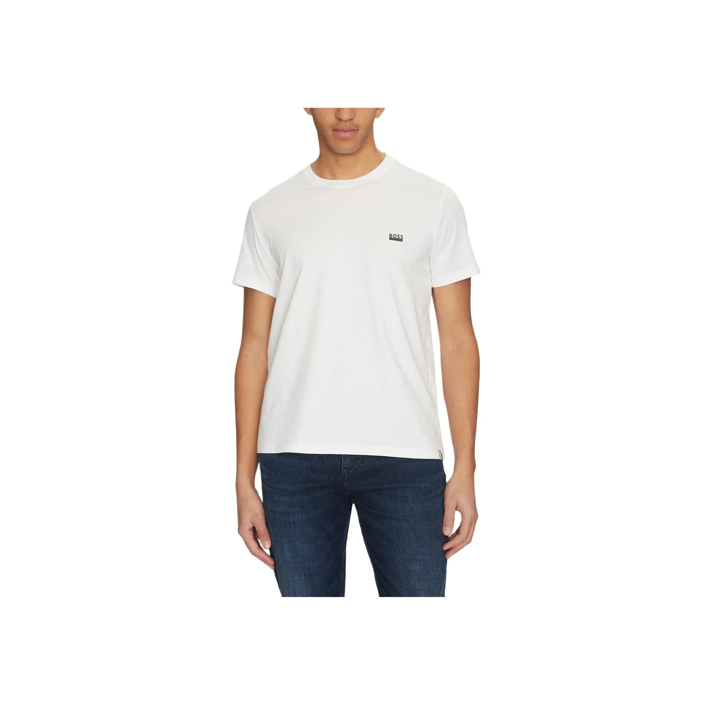 HUGO BOSS Logo embroidered Crew neck T shirt