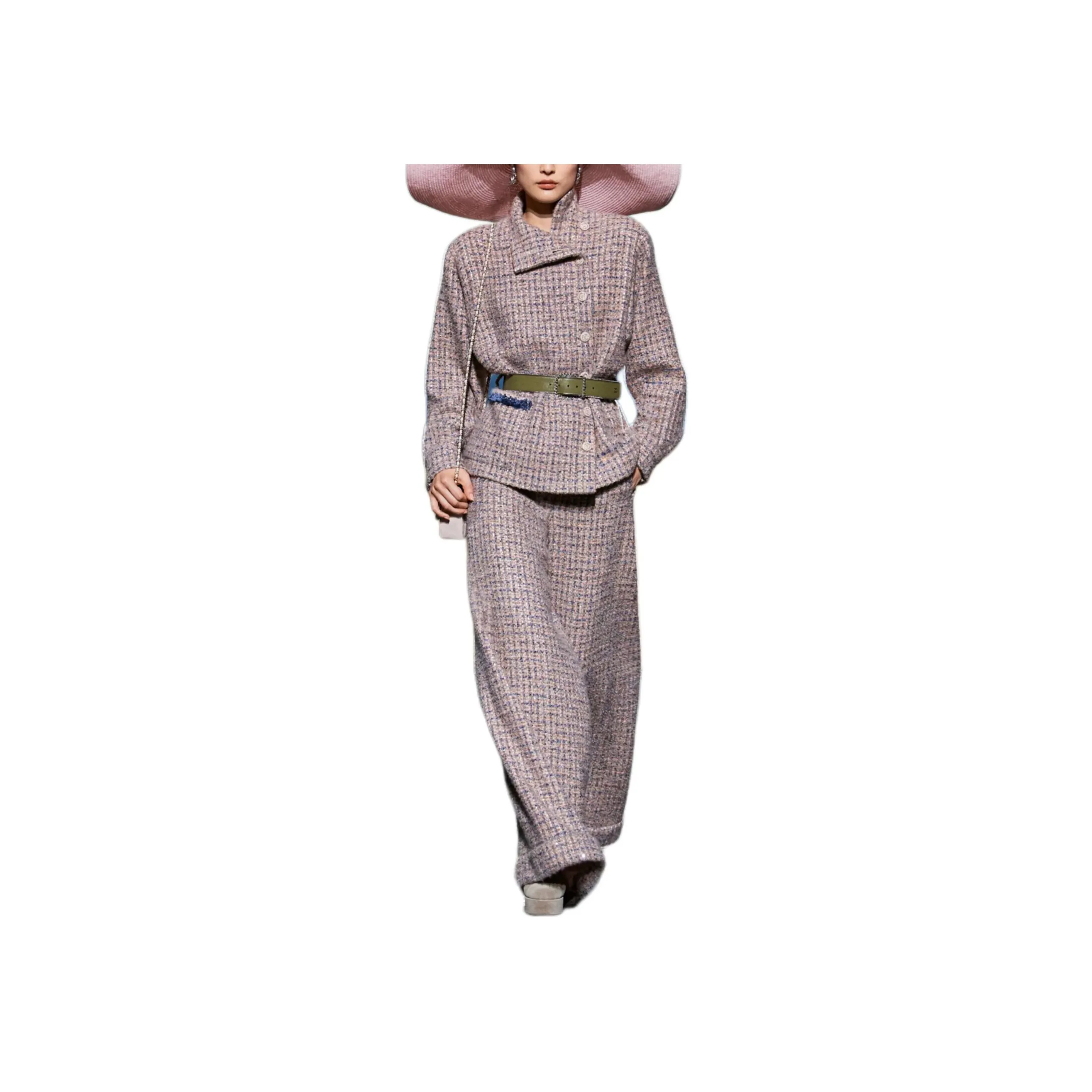 CHANEL Coats Women's Light Pink Red