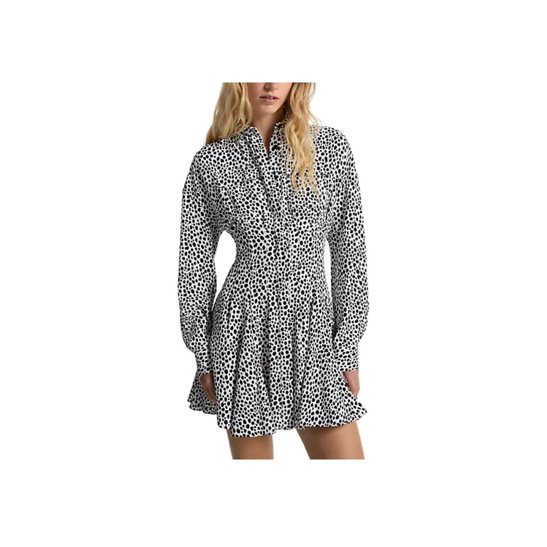 MICHAEL KORS Printed Pleated Shirt Dress
