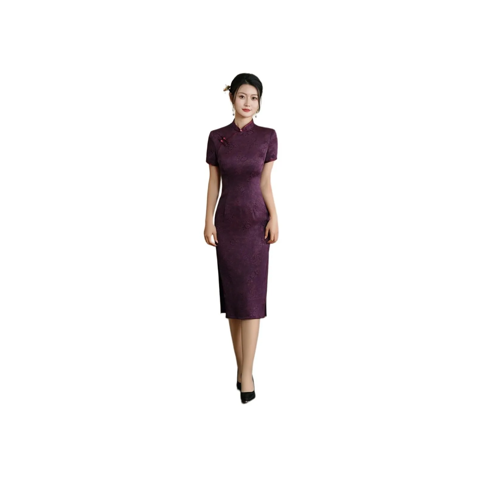 ENEESSI Spring Summer Release Cheongsam Women's Fuchsia