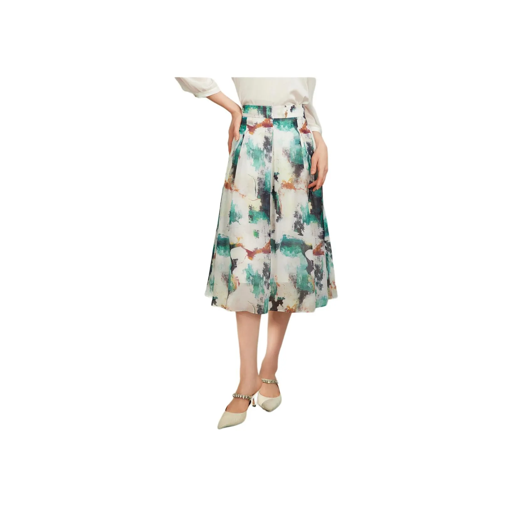 BBLLUUEE Повседневный Длинный Юбка Женские Бирюзовый