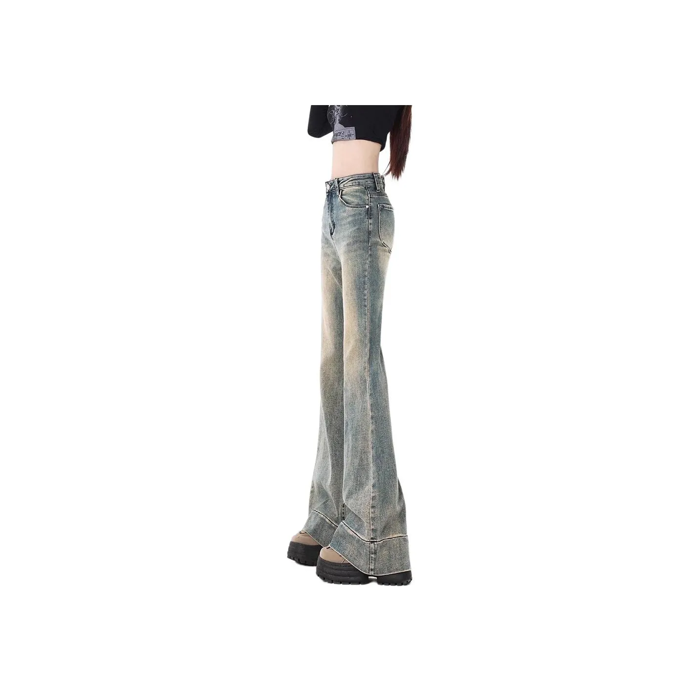 HELEH Jeans For Fall And Winter Women's Vintage Blue
