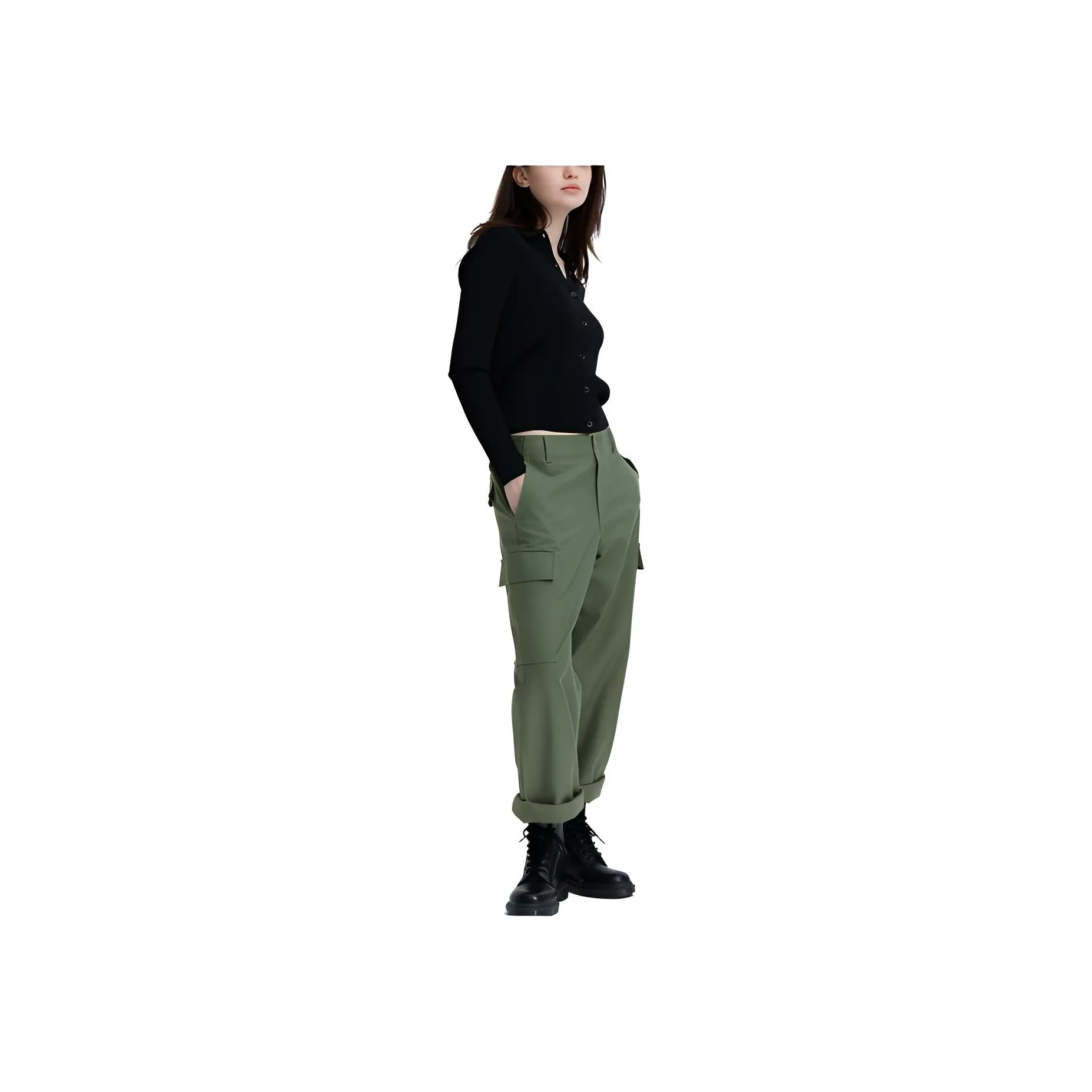UNIQLO Cargo Pants Women's Grass Green