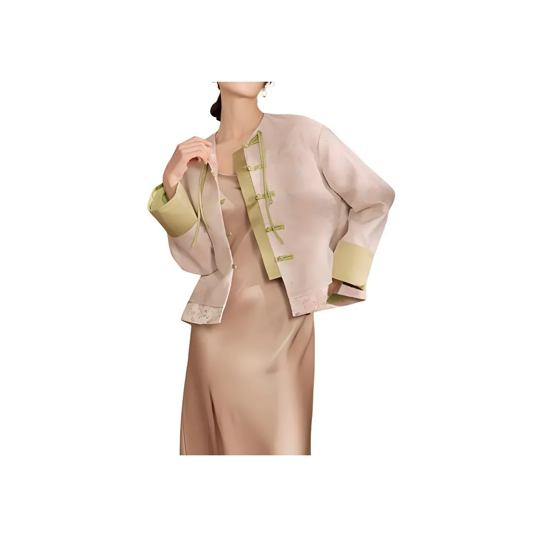 QIAOYUHUAZUN Куртки и пальто женские розовый зеленый