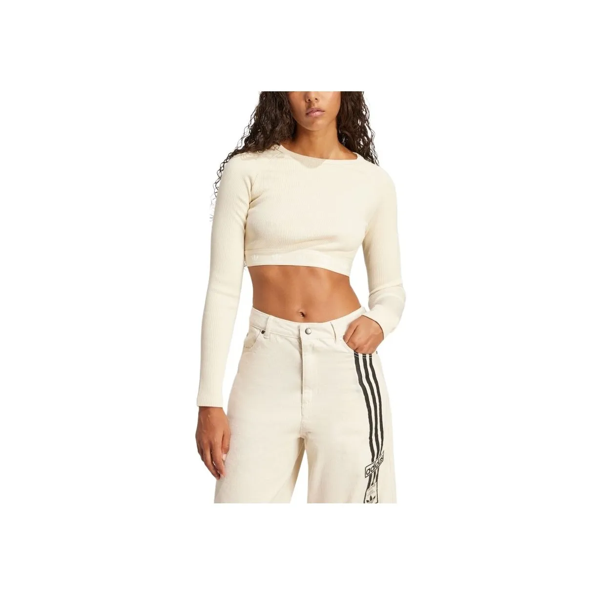 Adidas Originals Crop Tops Women's Ivory