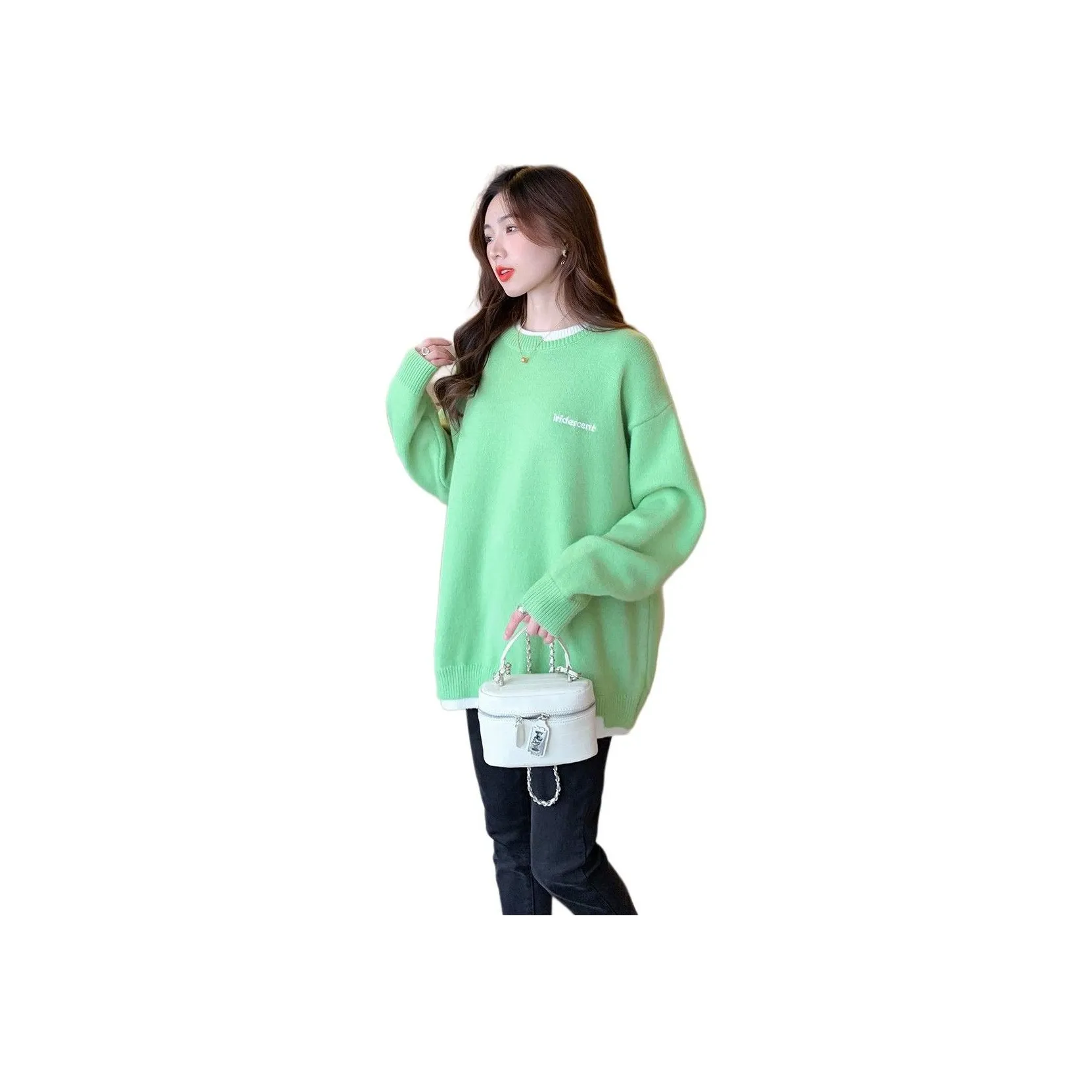 Tonlion Sweater Women's Milk Green