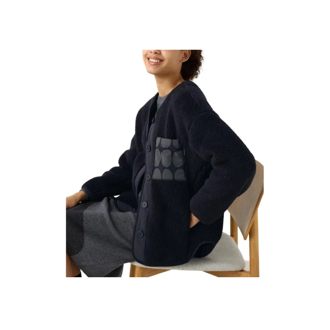 UNIQLO MARIMEKKO Co Бренд Темно-серый Женские Бархатные Куртки