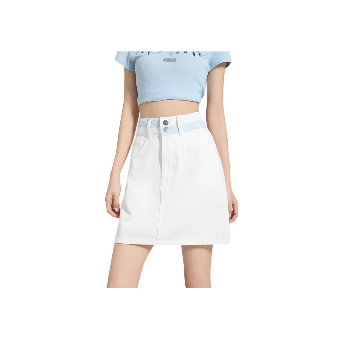 YEARNED Джинсовые короткие юбки Женские