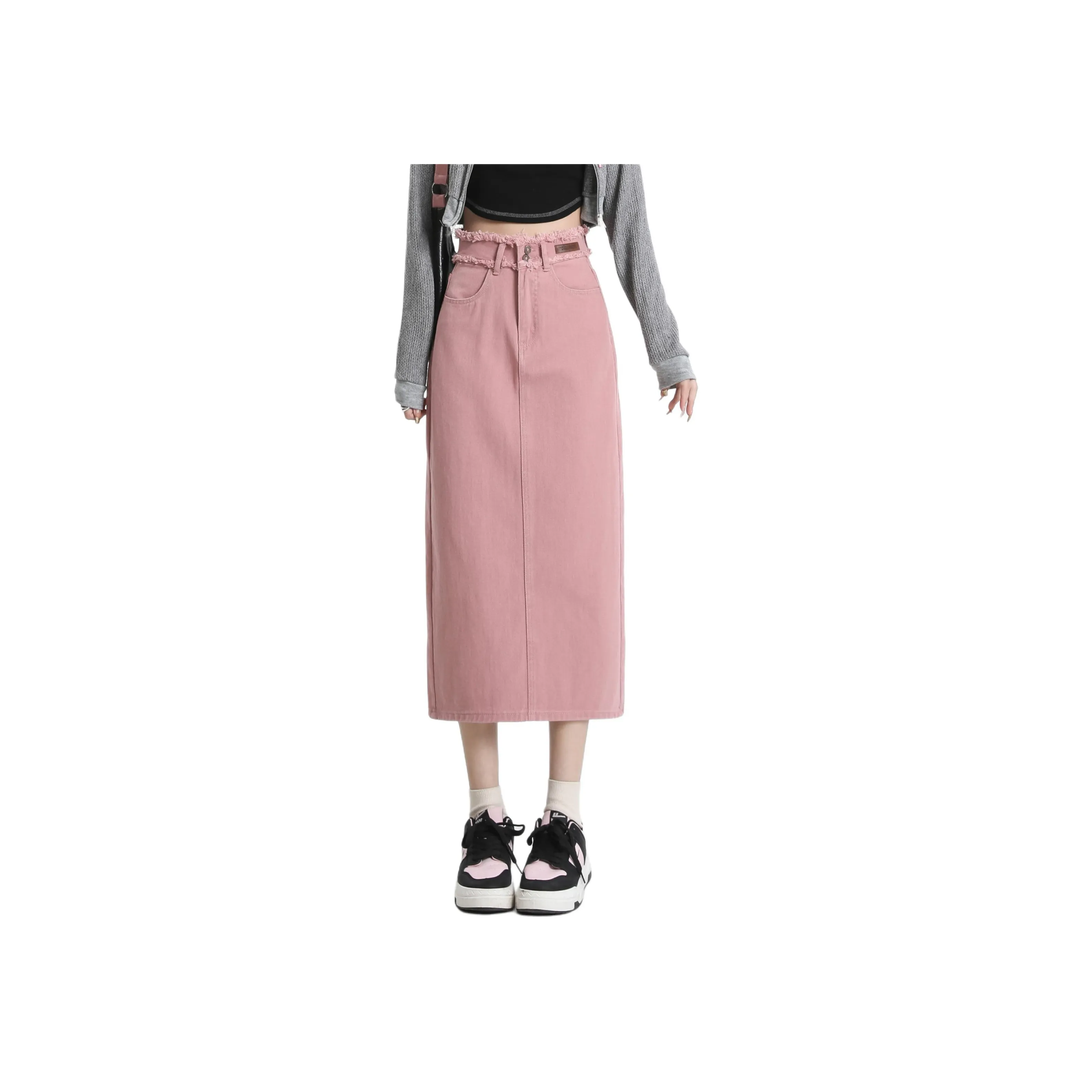 Rose Denim Long Skirts Women's
