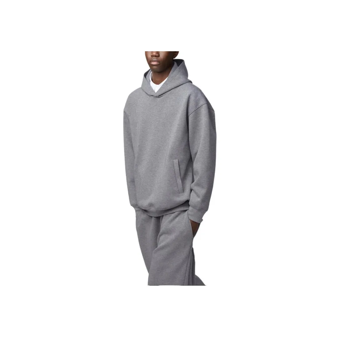 UNIQLO Небесный Серый Унисекс Свитшоты