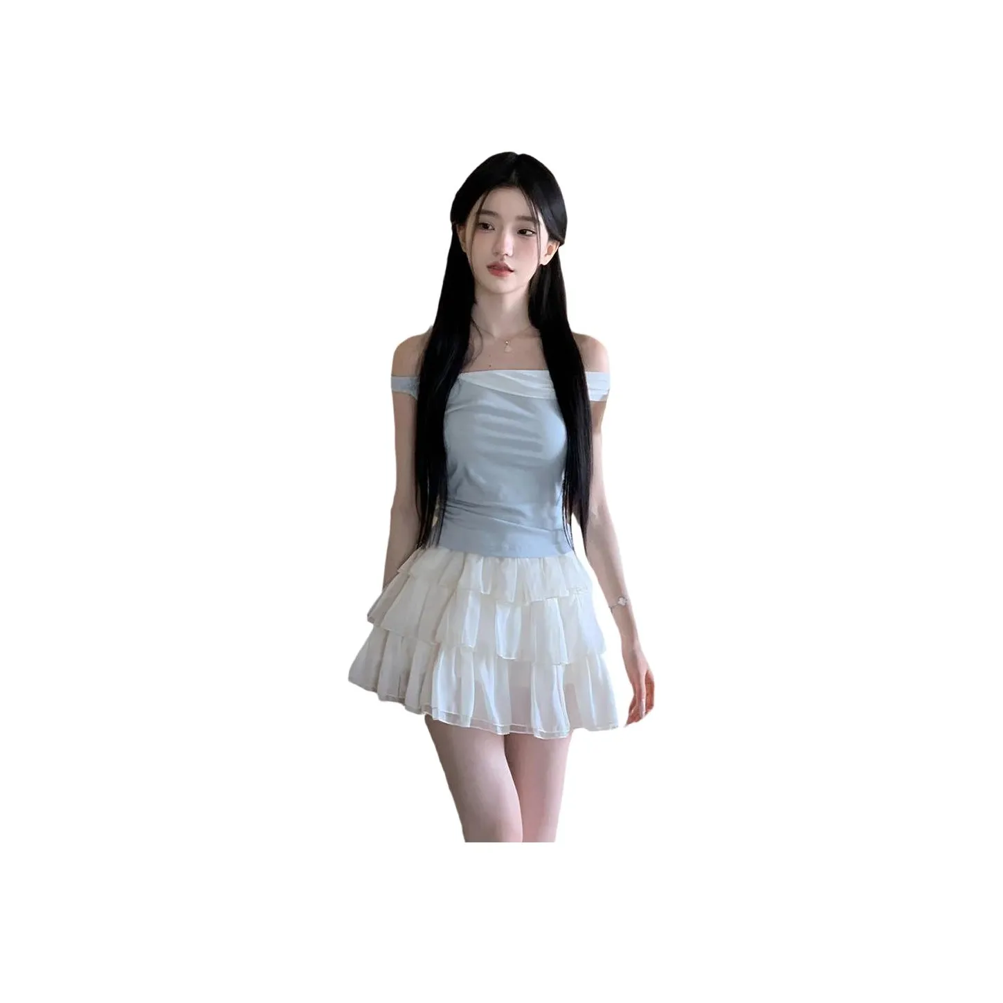 SDN by41 Светло-синий Одежда Sets Женские Комплекты с юбкой