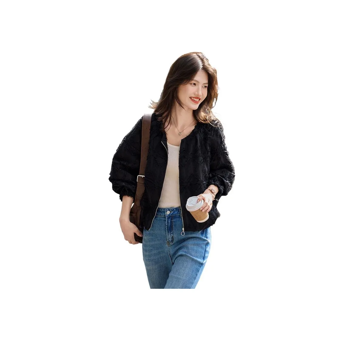 SHANGJING Черные Женские Куртки