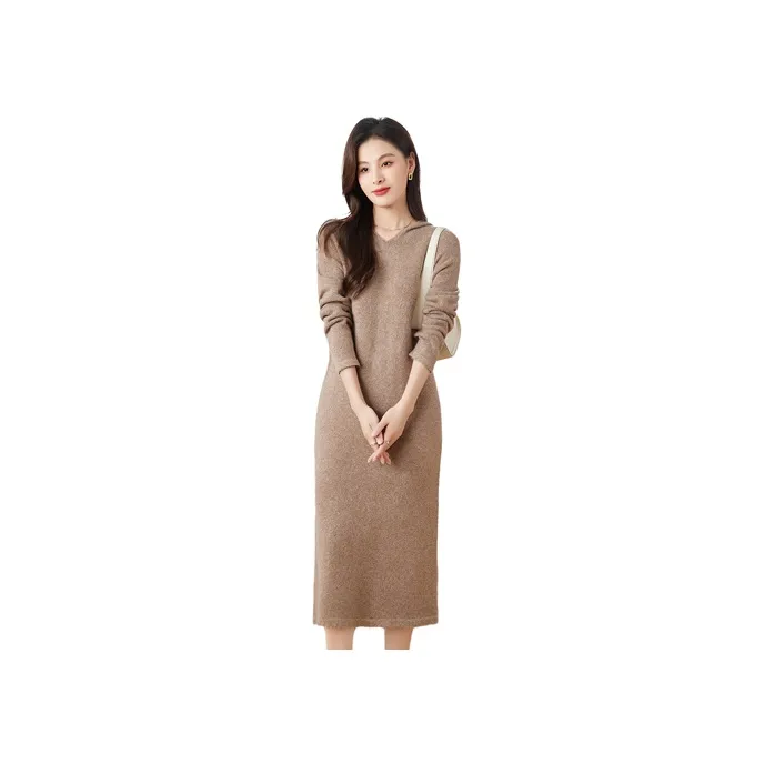 Itisf4 Long Sleeved Dress Women's Camel