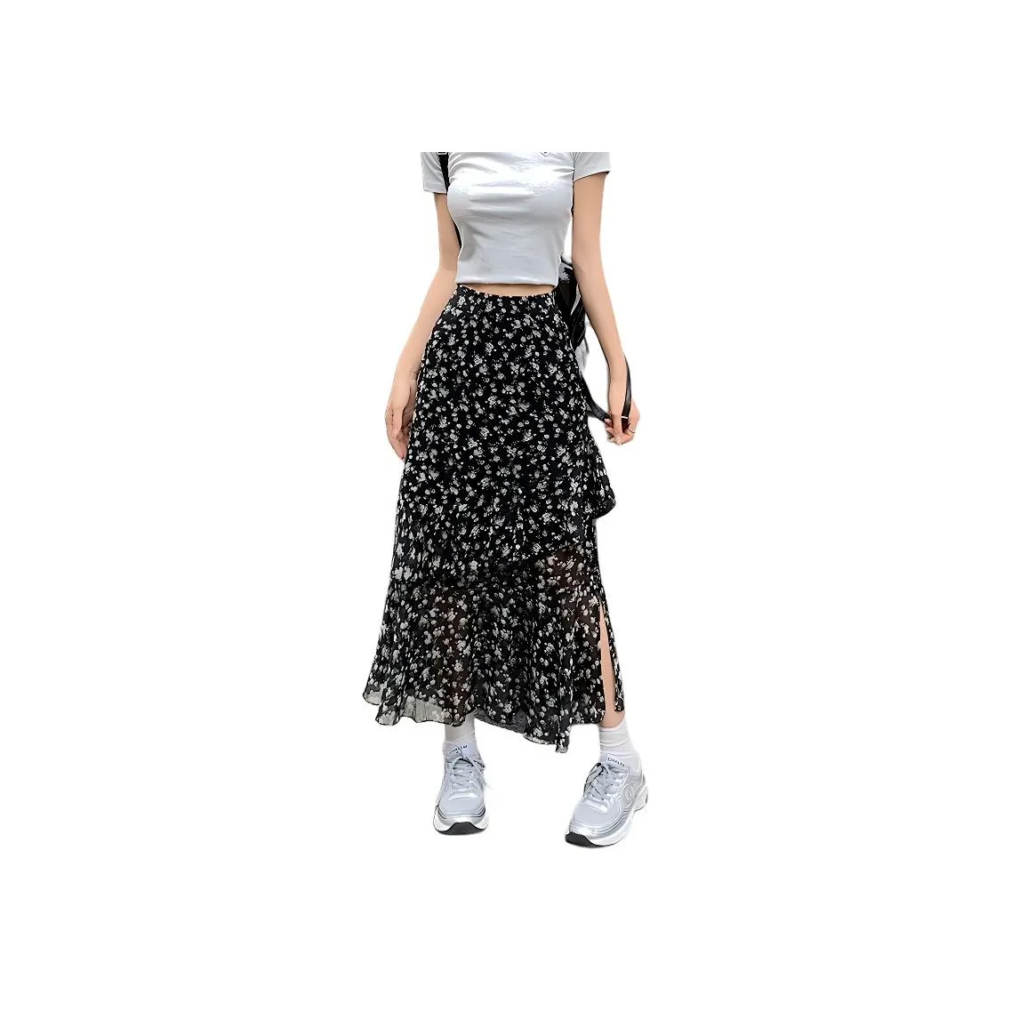 Flowers In Water Повседневный Длинный Юбка Женские