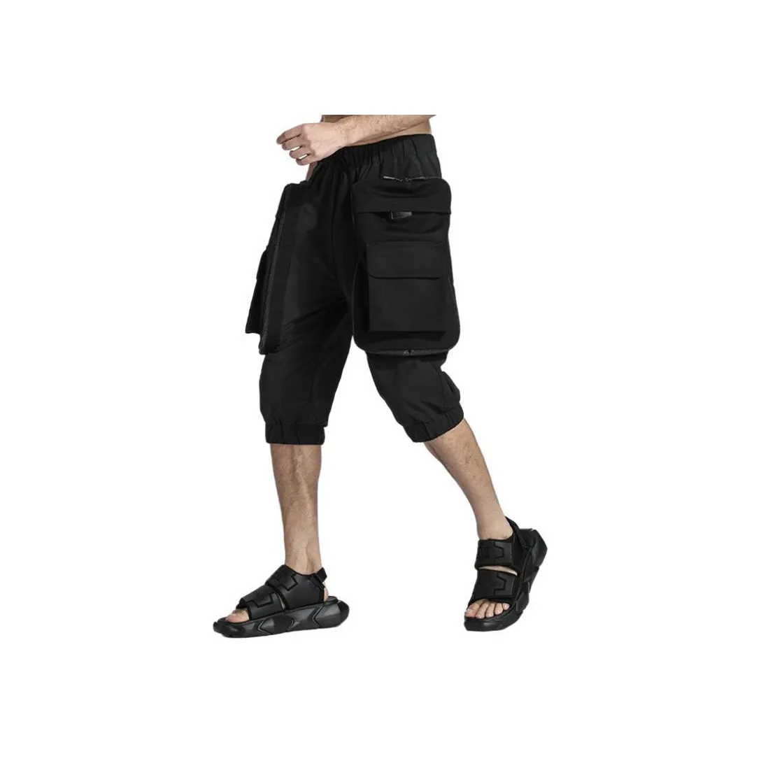 NORVINCY Cargo Shorts Men Black