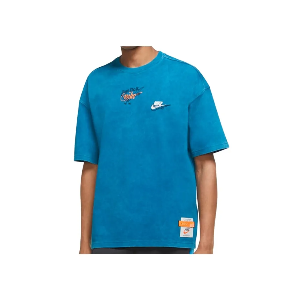 Nike Drop Shoulder Sleeve T-Shirt Men's Blue