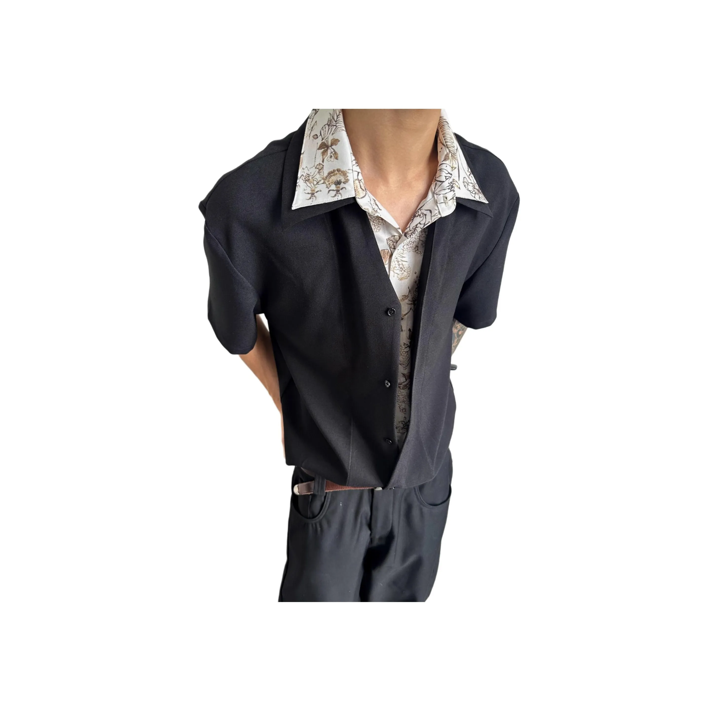 TAOKK Черные Унисекс Рубашки