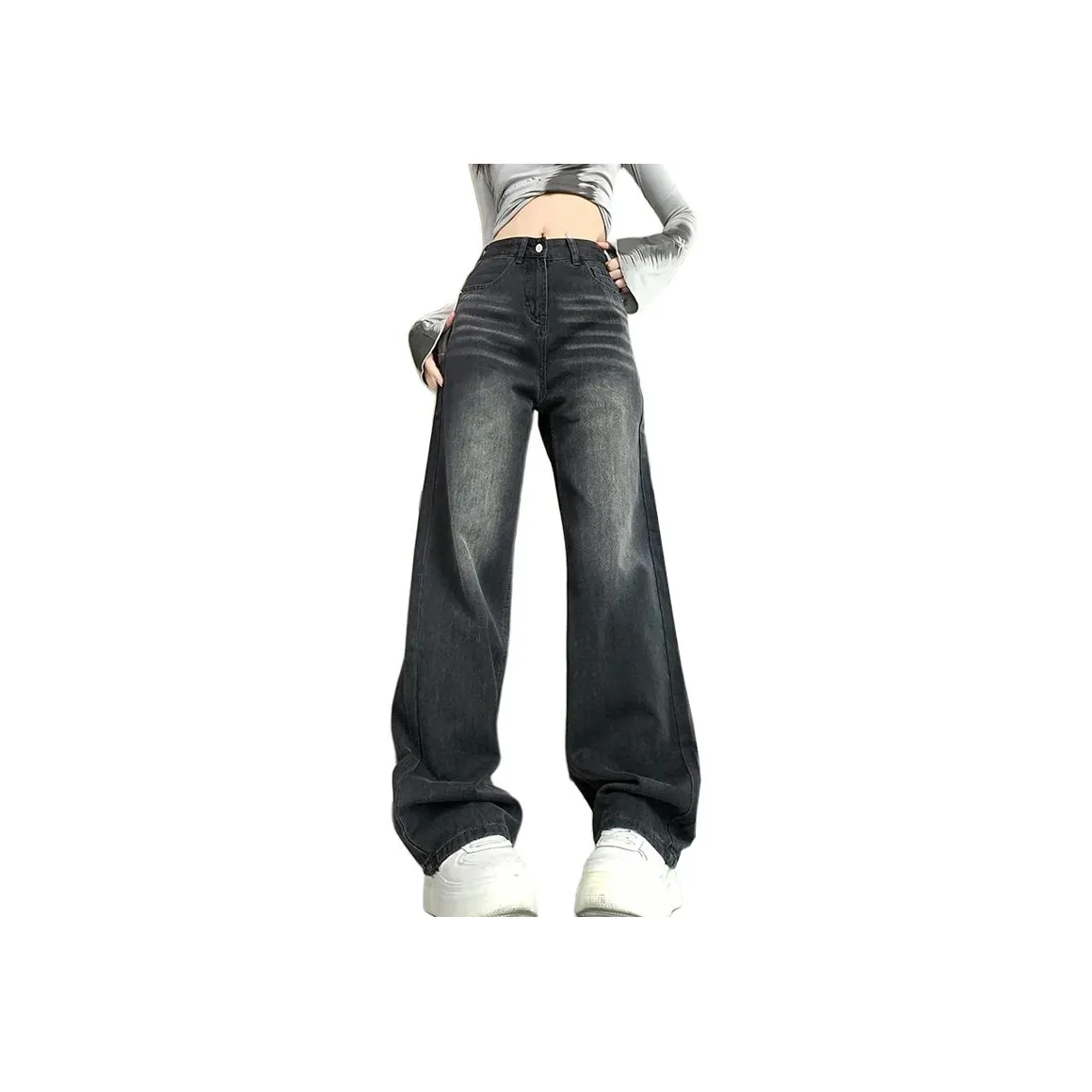 Concubine Zhu Jeans Women's Black Gray