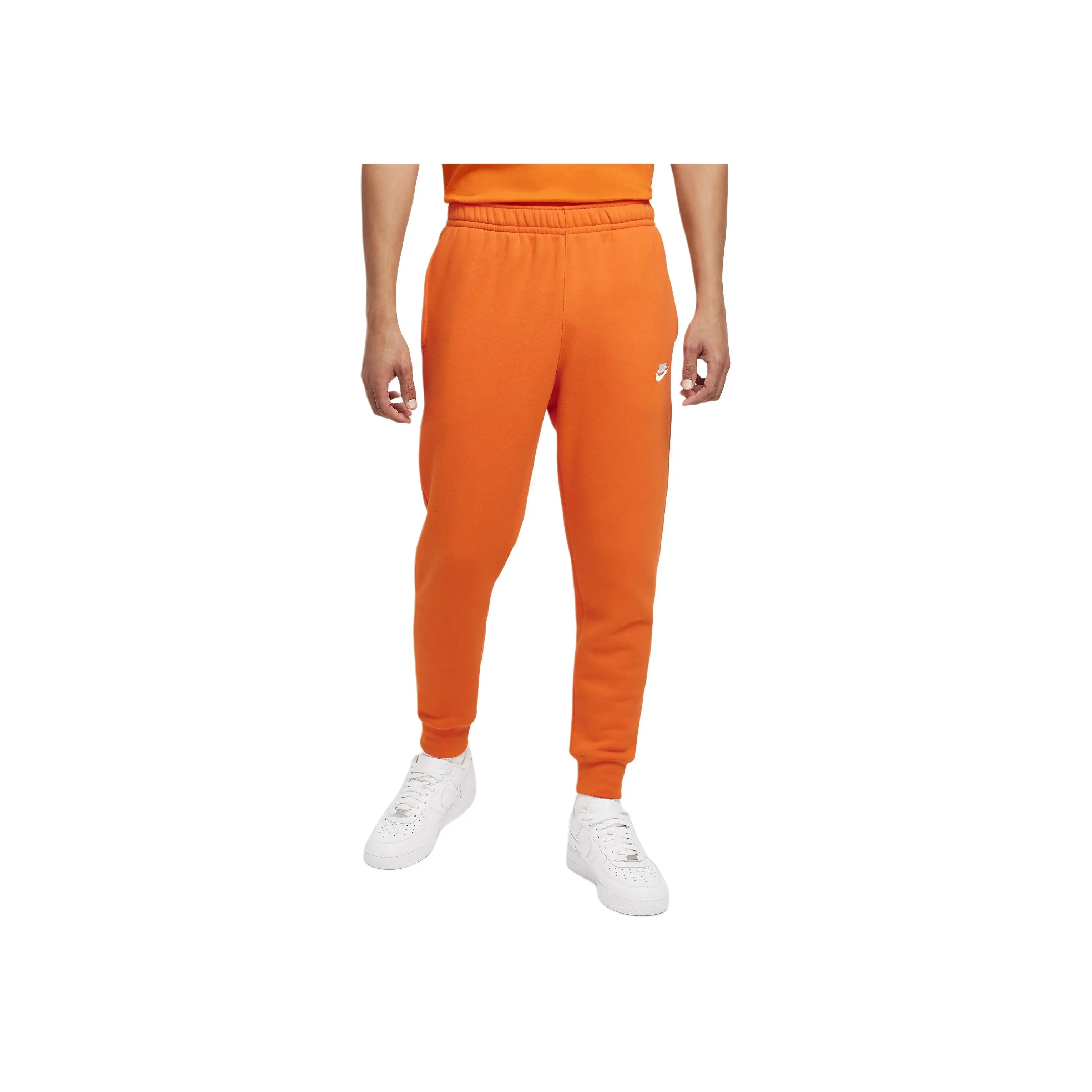 Nike Sportswear Club Fleece Joggers Knitted Sweatpants Men's Orange