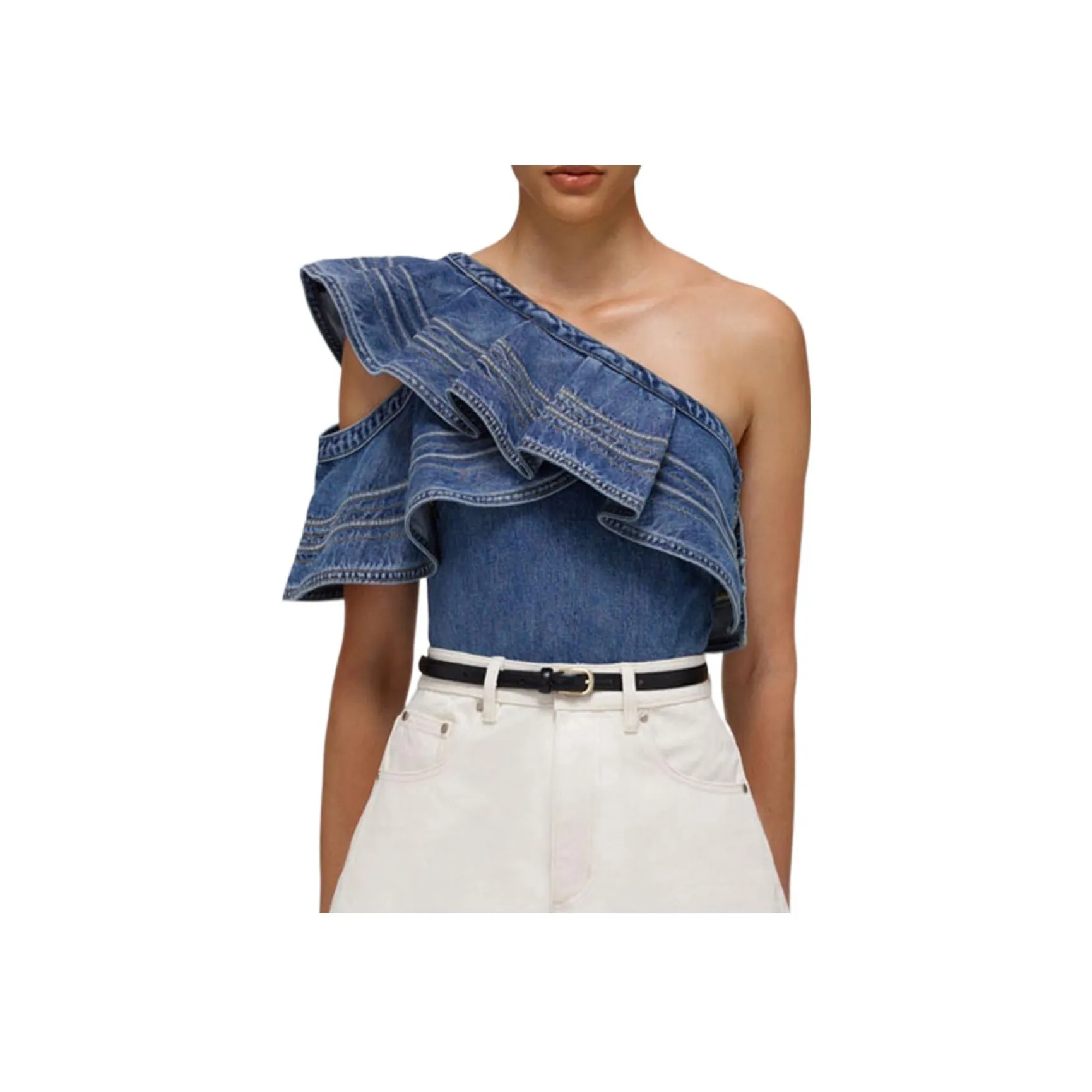 Self portrait SS22 Shirt Women's Denim Blue