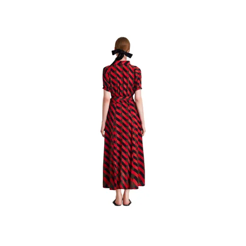 HAVVA Red Женские Короткие Платья с Рукавами